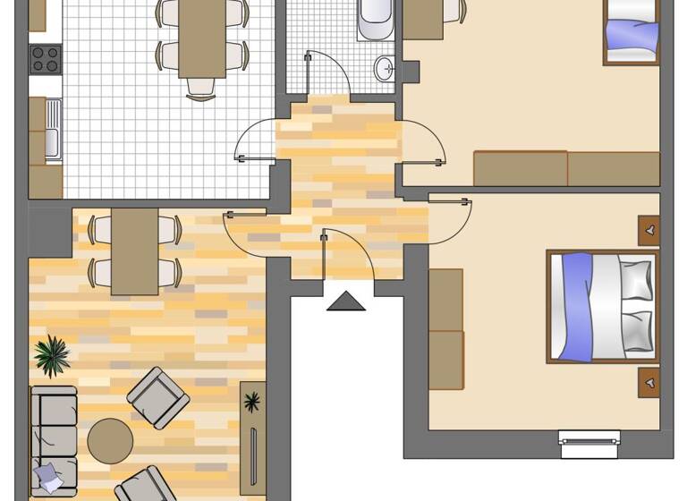 Wohnung zur Miete 709 € 3 Zimmer 84,8 m² EG Rheinische Straße 150 Mitte Dortmund 44147