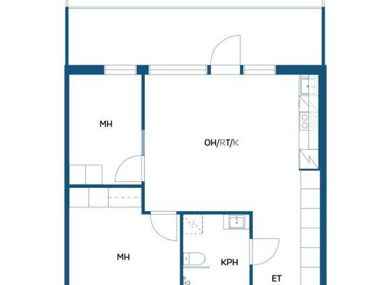 Reihenmittelhaus zum Kauf 217.000 € 3 Zimmer 54,5 m² 8.052 m² Grundstück Mustikkakierto 8 Kittilä 99130