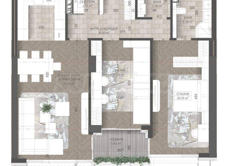 Studio zum Kauf 371.812 € 3 Zimmer 132,8 m² Sofia