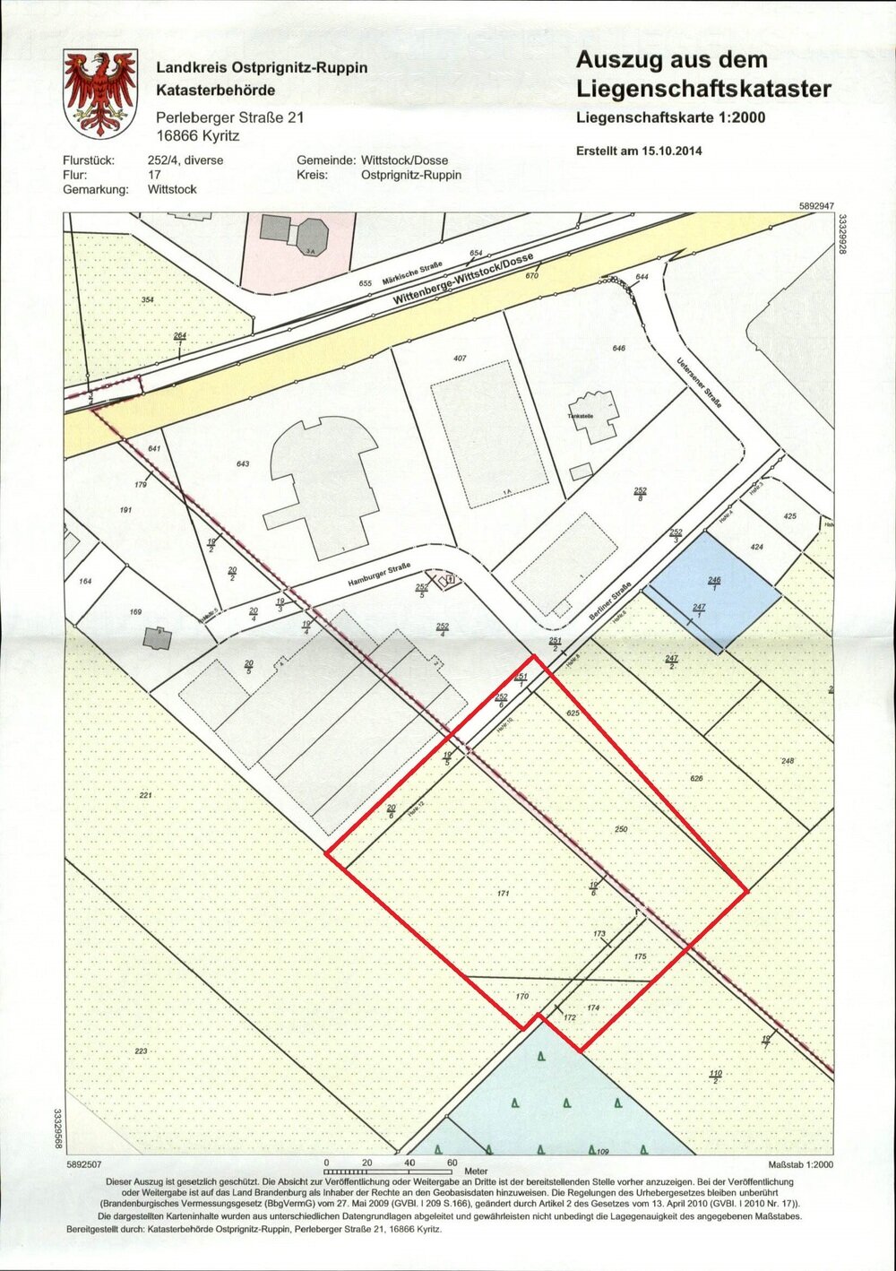 Gewerbegrundstück zum Kauf 299.000 € 18.387 m²<br/>Grundstück Wittstock Wittstock 16909