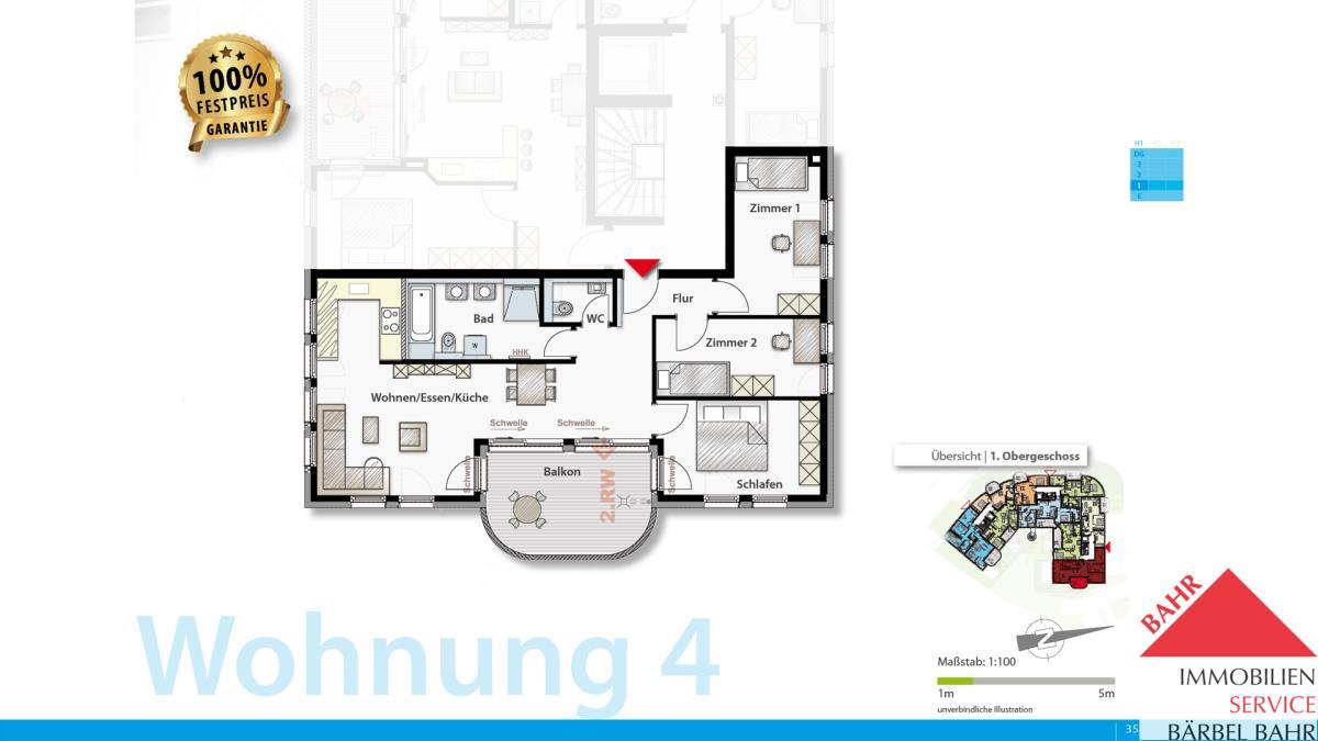 Wohnung zum Kauf provisionsfrei 599.000 € 4 Zimmer 91 m²<br/>Wohnfläche Sindelfingen 2 Sindelfingen 71063