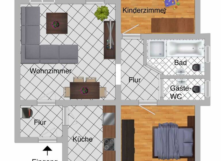 Wohnung zur Miete 505 € 3 Zimmer 72,1 m² Hildburghausen 98646