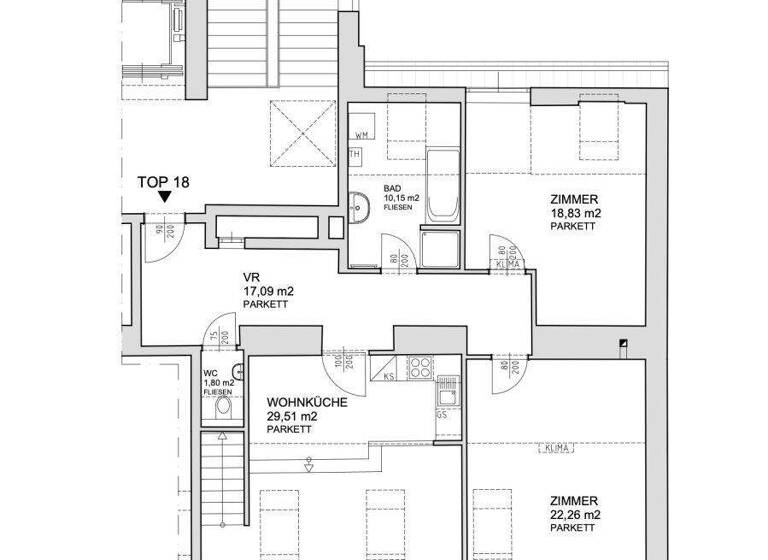 Wohnung zur Miete 1.796 € 3,5 Zimmer 119,7 m² 4. Geschoss frei ab sofort Wiedner Hauptstraße Wien 1040