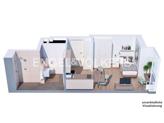 Wohnung zum Kauf 295.000 € 1,5 Zimmer 25 m² 4. Geschoss Friedrichshafen Friedrichshafen 88045