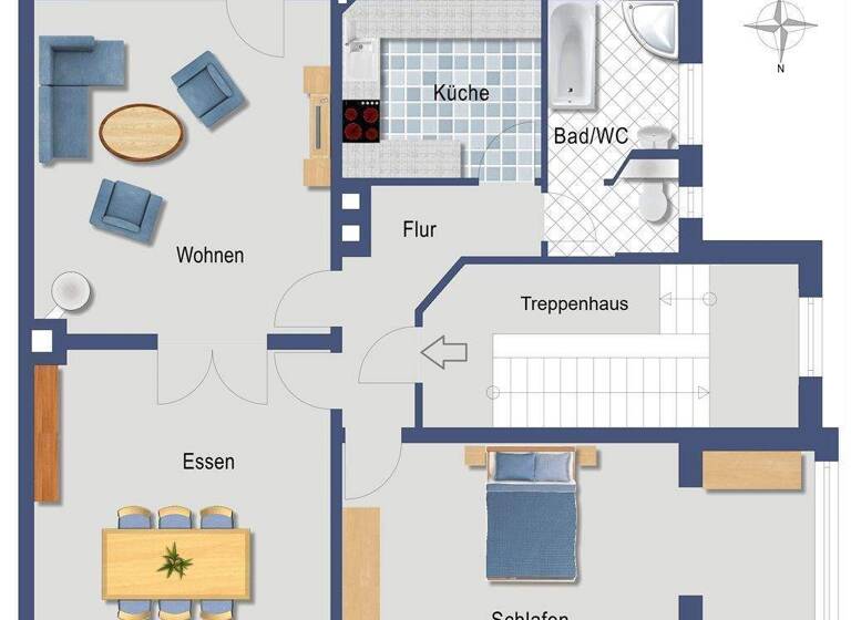Wohnung zur Miete 1.200 € 3 Zimmer 100 m² Gleißhammer Nürnberg 90461