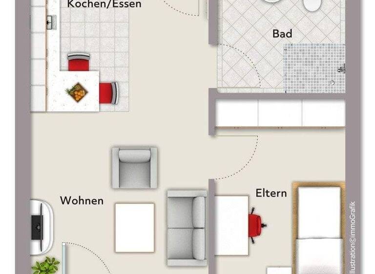 Wohnung zur Miete 667 € 2 Zimmer 46 m² frei ab sofort Weiltingen 91744