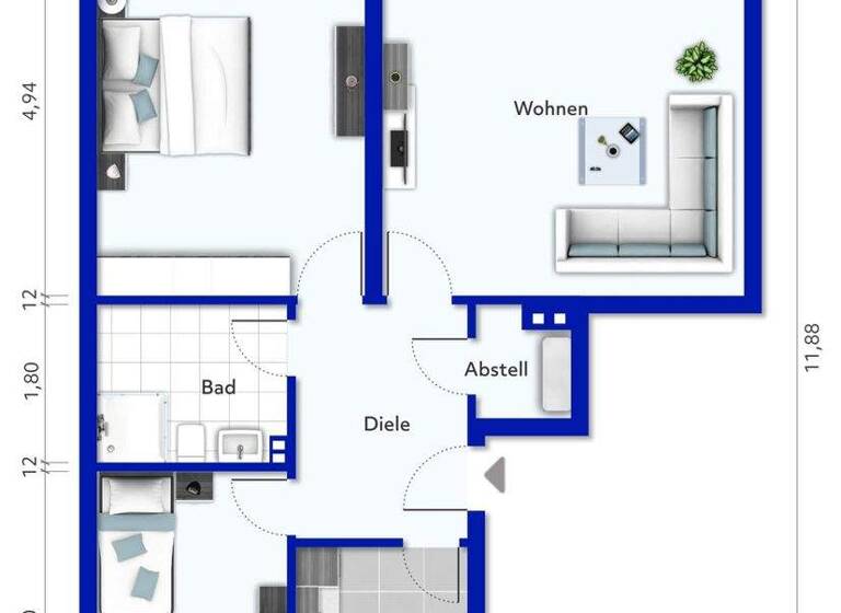 Wohnung zum Kauf 249.000 € 3 Zimmer 70,8 m² Glinde 21509