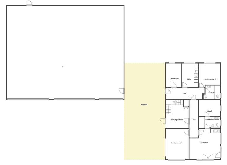 Gewerbeobjekt zum Kauf als Kapitalanlage geeignet 1.749.000 € 3 Zimmer 594,8 m² 2.024 m² Grundstück Wiesental Waghäusel 68753