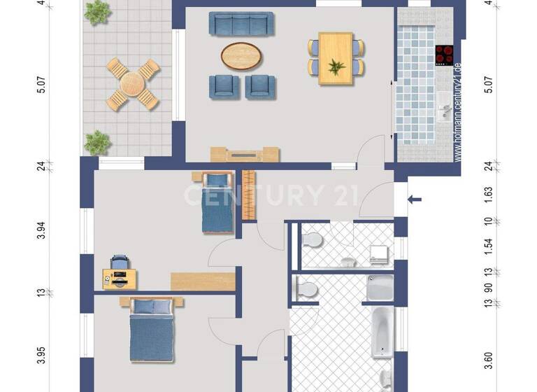Wohnung zum Kauf 399.000 € 3 Zimmer 125 m² 3. Geschoss Wehr 79664