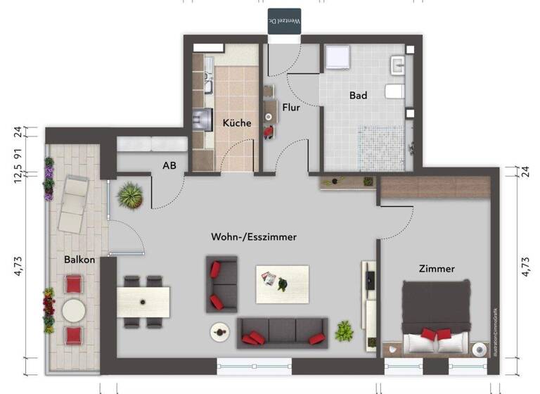 Wohnung zum Kauf provisionsfrei 249.000 € 2 Zimmer 70 m² 2. Geschoss Glinde 21509