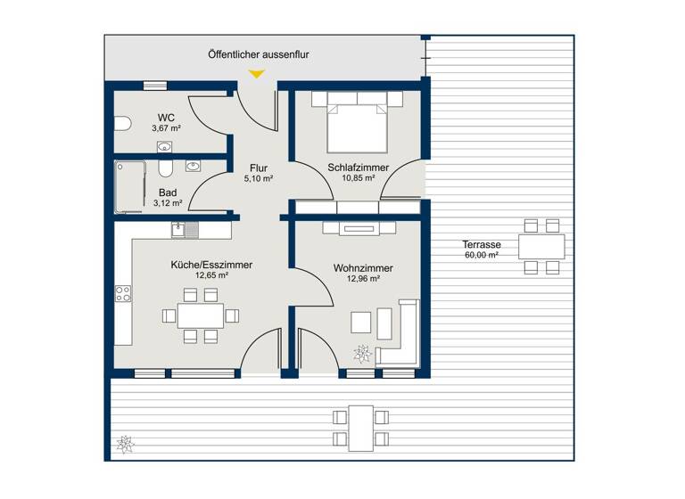 Penthouse zum Kauf 449.000 € 3 Zimmer 78 m² Neufahrn Neufahrn bei Freising 85375