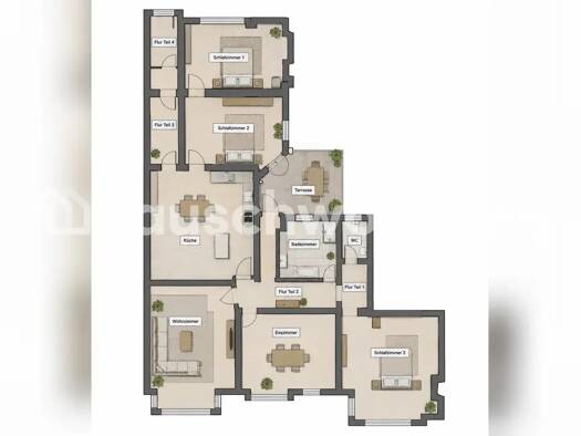 Wohnung zur Miete Tauschwohnung 1.700 € 5 Zimmer 125 m² 1. Geschoss Britz Berlin 12047