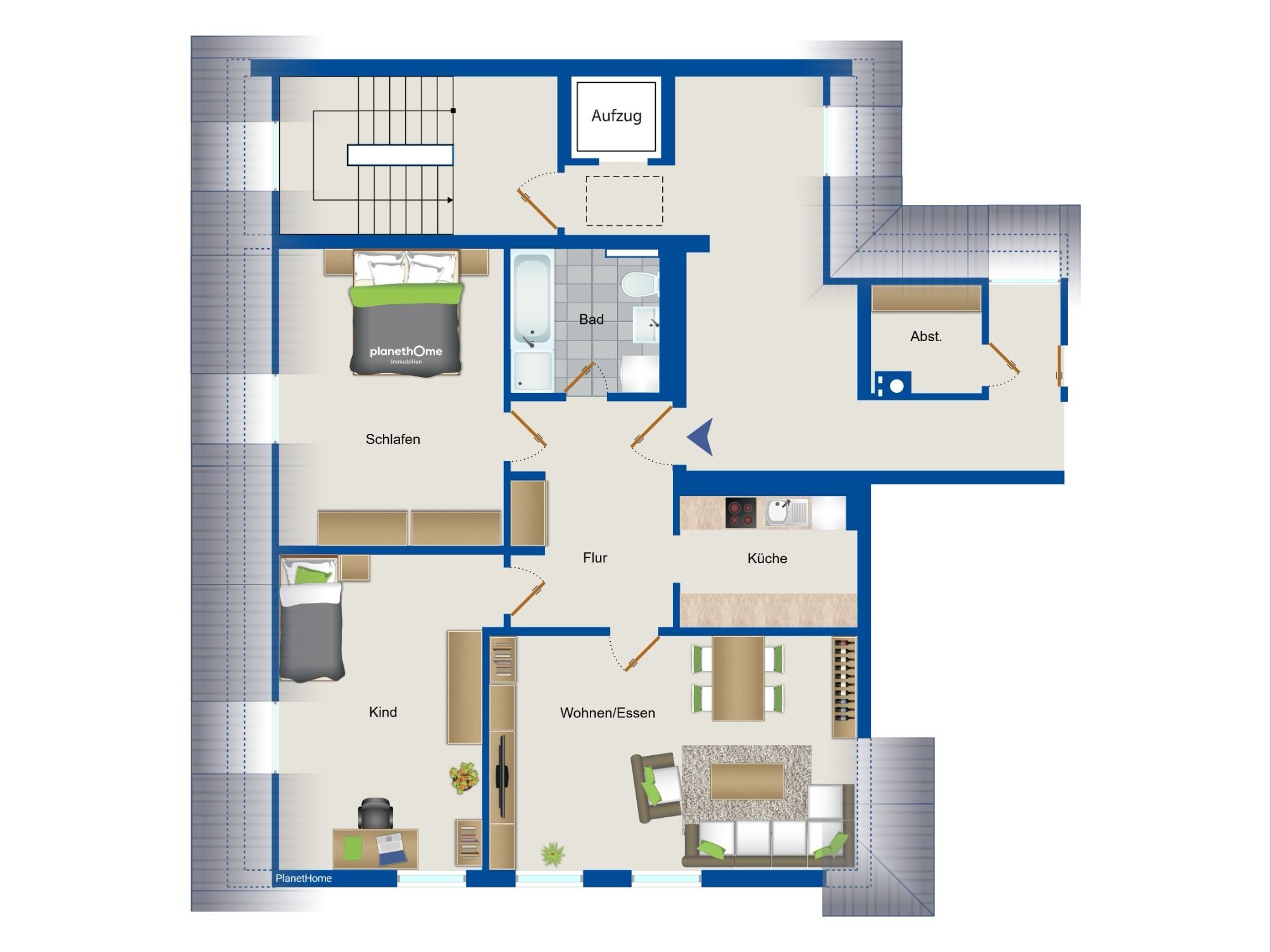 Wohnung zum Kauf 139.000 € 3 Zimmer 85,2 m²<br/>Wohnfläche Weststadt Gotha 99867