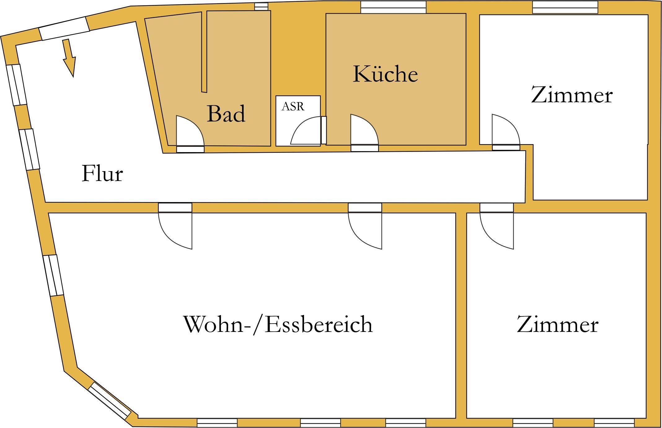 Wohnung zur Miete 660 € 3 Zimmer 110 m²<br/>Wohnfläche 1.<br/>Geschoss 01.12.2024<br/>Verfügbarkeit Köthen Köthen (Anhalt) 06366