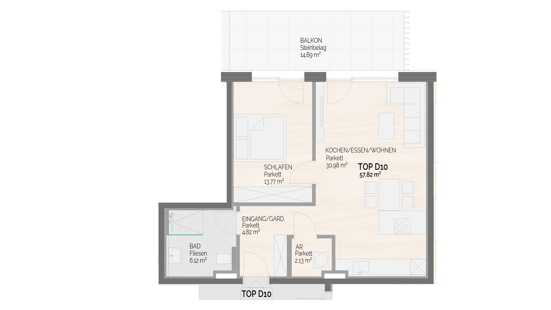 Wohnung zum Kauf 538.000 € 2 Zimmer 57,9 m²<br/>Wohnfläche 2.<br/>Geschoss Schladming 8970