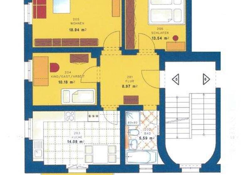 Wohnung zum Kauf 199.900 € 3 Zimmer 76,9 m² 2. Geschoss Dohnaer Straße 24 Heidenau 01809