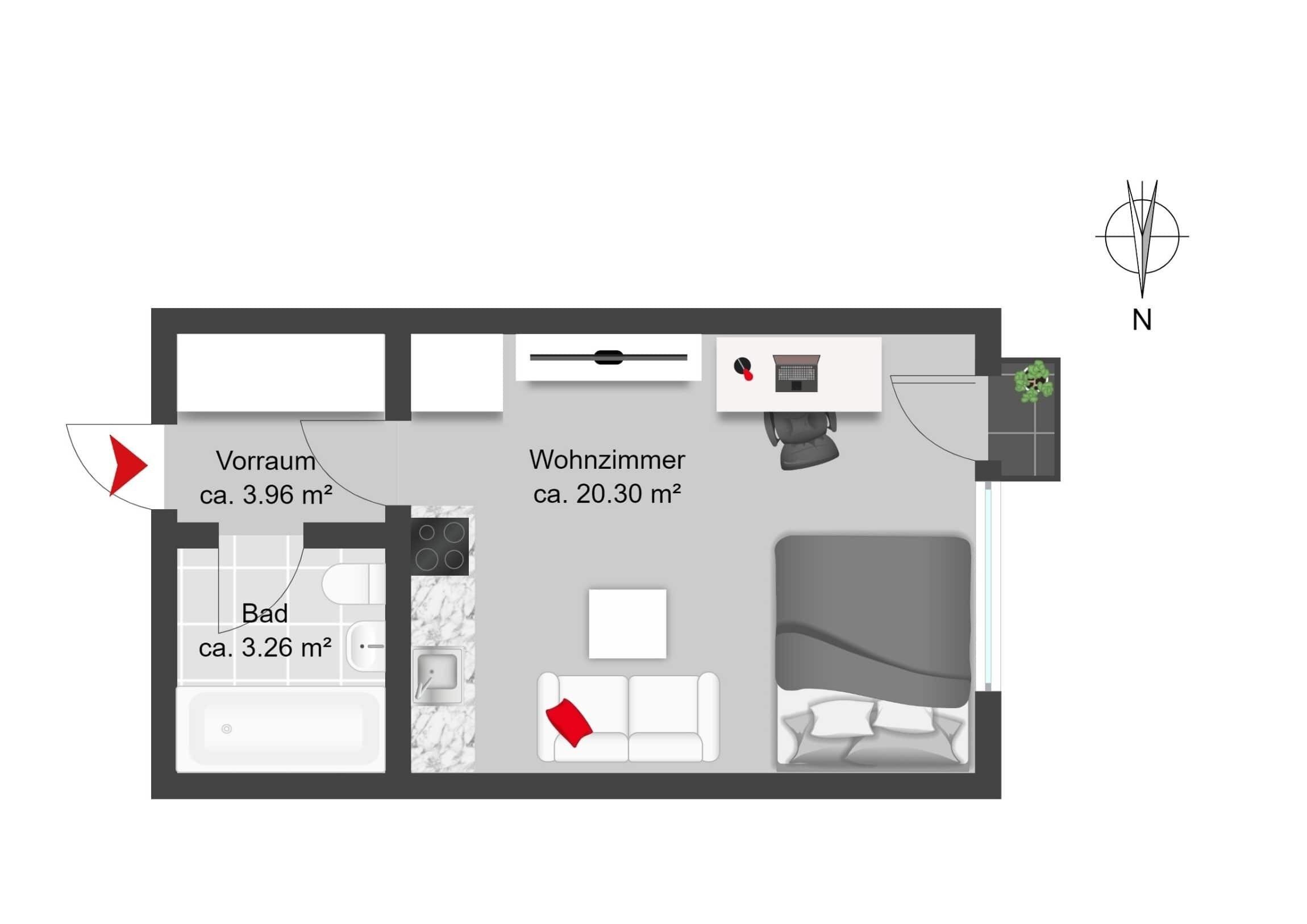 Wohnung zum Kauf 245.000 € 1 Zimmer 28 m²<br/>Wohnfläche 3.<br/>Geschoss 01.01.2025<br/>Verfügbarkeit Balanstraße-West München 81539