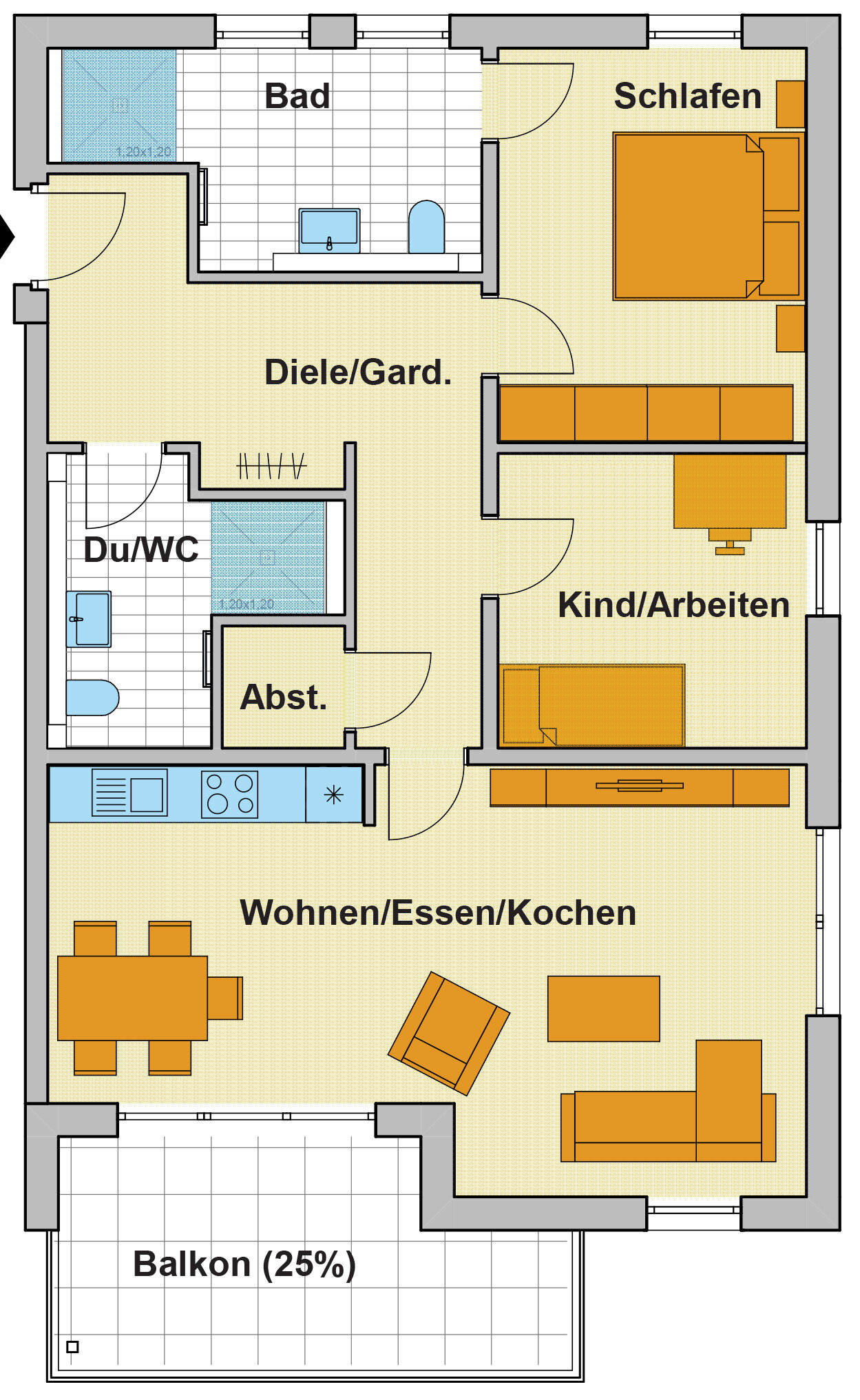 Wohnung zum Kauf provisionsfrei als Kapitalanlage geeignet 366.500 € 3 Zimmer 90,3 m²<br/>Wohnfläche Blumenstrasse 45 Innenstadt Radevormwald 42477