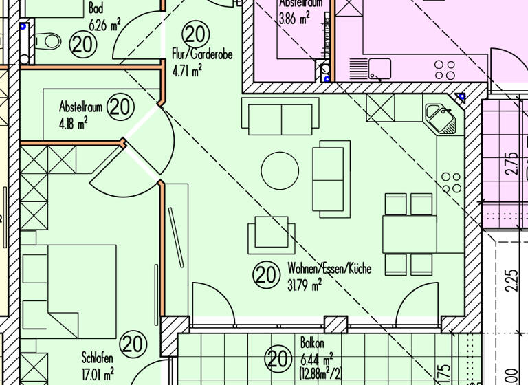 Wohnung zum Kauf - Erstbezug 272.400 € 2 Zimmer 70,4 m² 2. Geschoss Wörnitz 91637