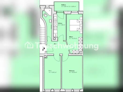 Wohnung zur Miete Tauschwohnung 420 € 3 Zimmer 68 m² 2. Geschoss Schönefeld Leipzig 04347
