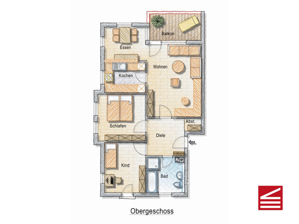 Wohnung zum Kauf 274.000 € 3 Zimmer 76 m²<br/>Wohnfläche Haueneberstein Baden-Baden / Haueneberstein 76532