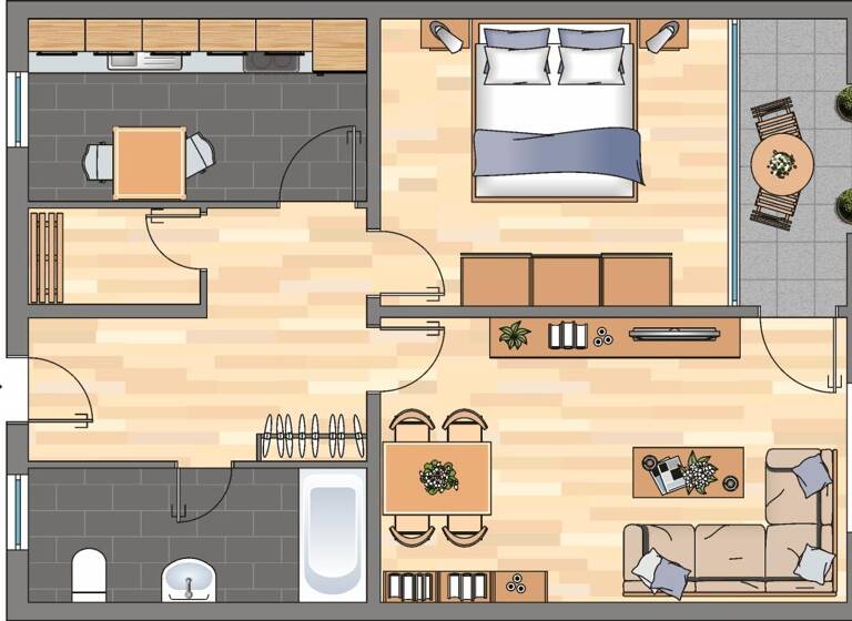 Wohnung zur Miete 479 € 2 Zimmer 66,8 m² 5. Geschoss Heidekamp 6 Kostenberg Velbert 42549
