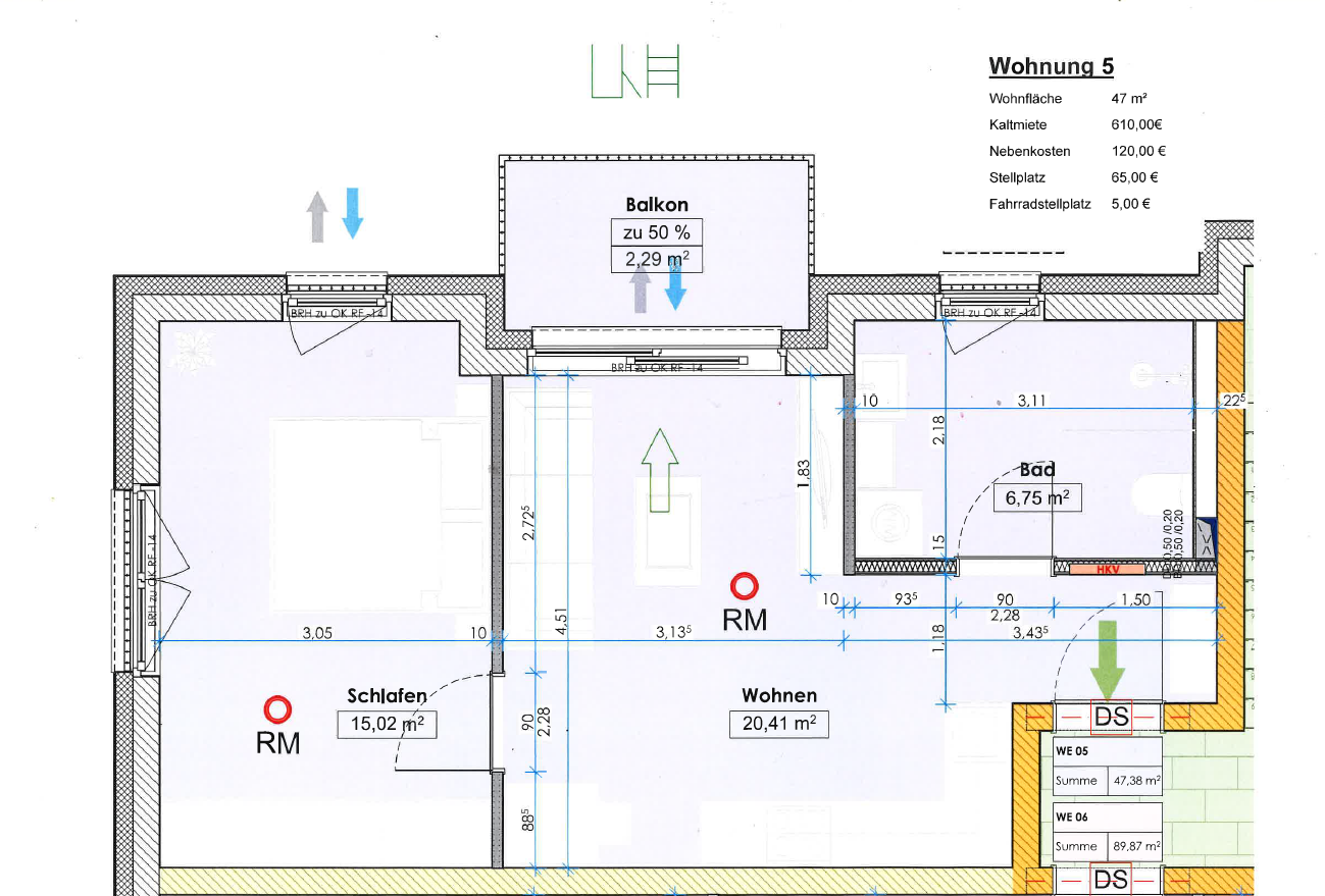 Wohnung zur Miete 610 € 2 Zimmer 47 m²<br/>Wohnfläche 1.<br/>Geschoss 01.06.2025<br/>Verfügbarkeit Delitzsch Delitzsch 04509