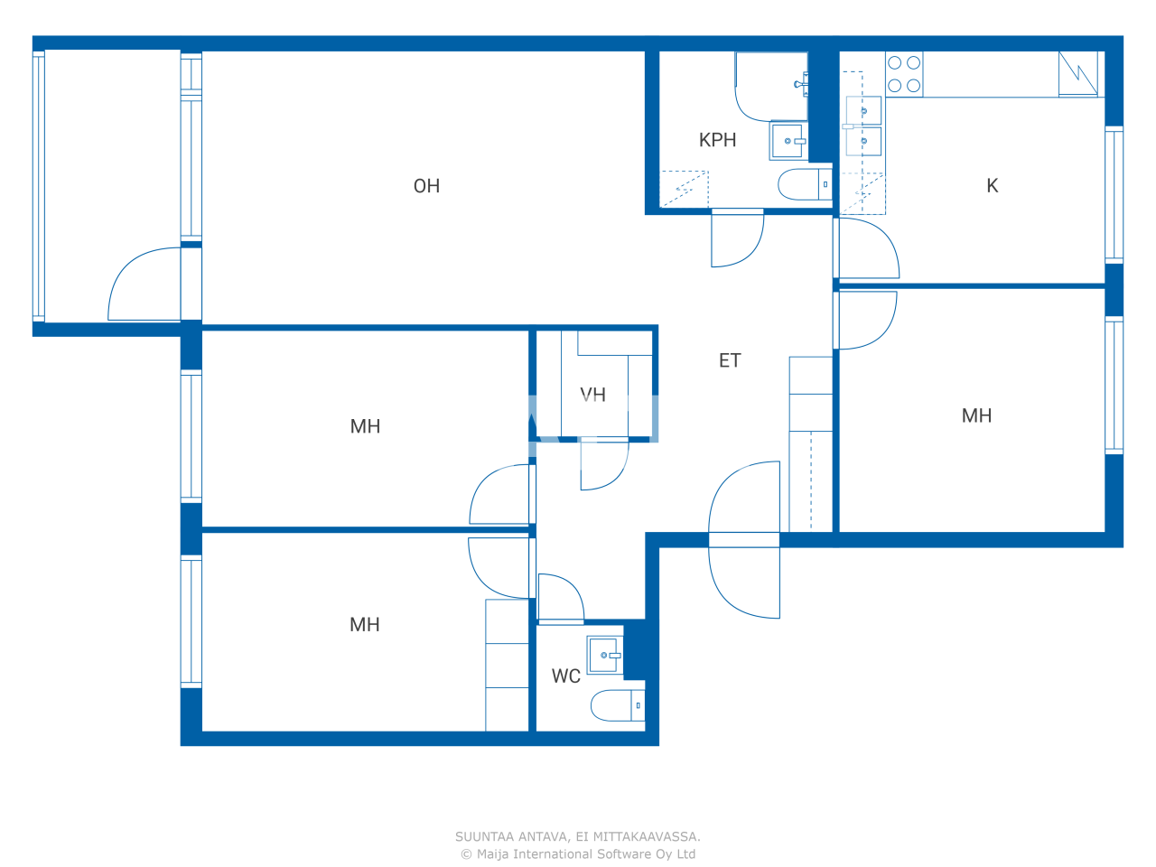 Studio zum Kauf 99.000 € 4 Zimmer 92,5 m²<br/>Wohnfläche 3.<br/>Geschoss Piinokankatu 5 Turku 20610