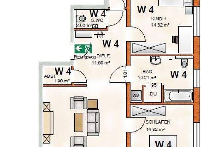 Wohnung zum Kauf - Erstbezug 439.500 € 4 Zimmer 125 m² Dauchingen 78083