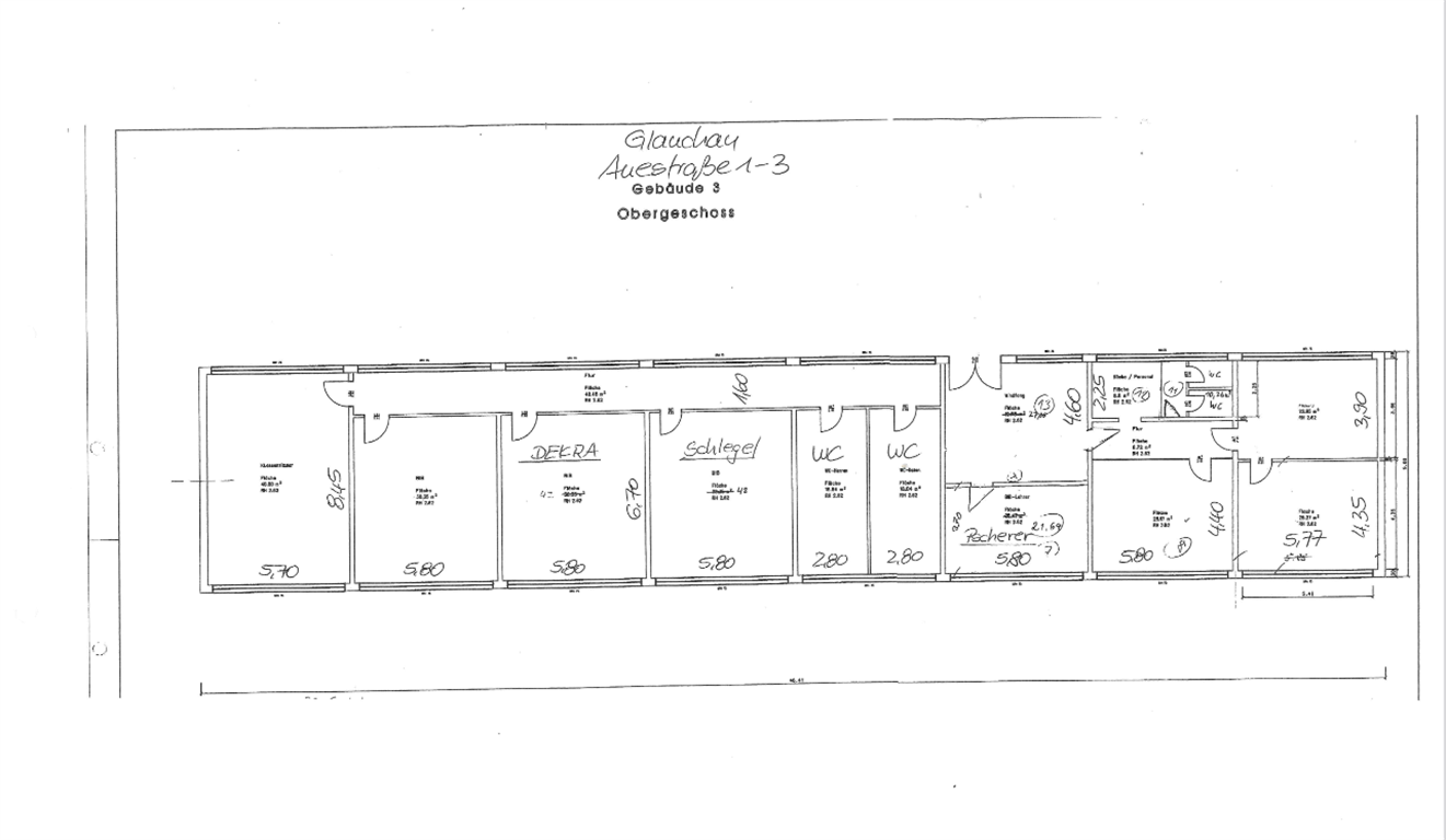 Bürofläche zur Miete 3,50 € 382,7 m²<br/>Bürofläche Auestraße 1/3 Glauchau Glauchau 08371