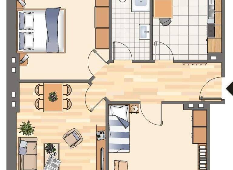 Wohnung zur Miete 619 € 3 Zimmer 77 m² 3. Geschoss frei ab 15.03.2026 Schlachthofstraße 10 Mitte Witten 58455