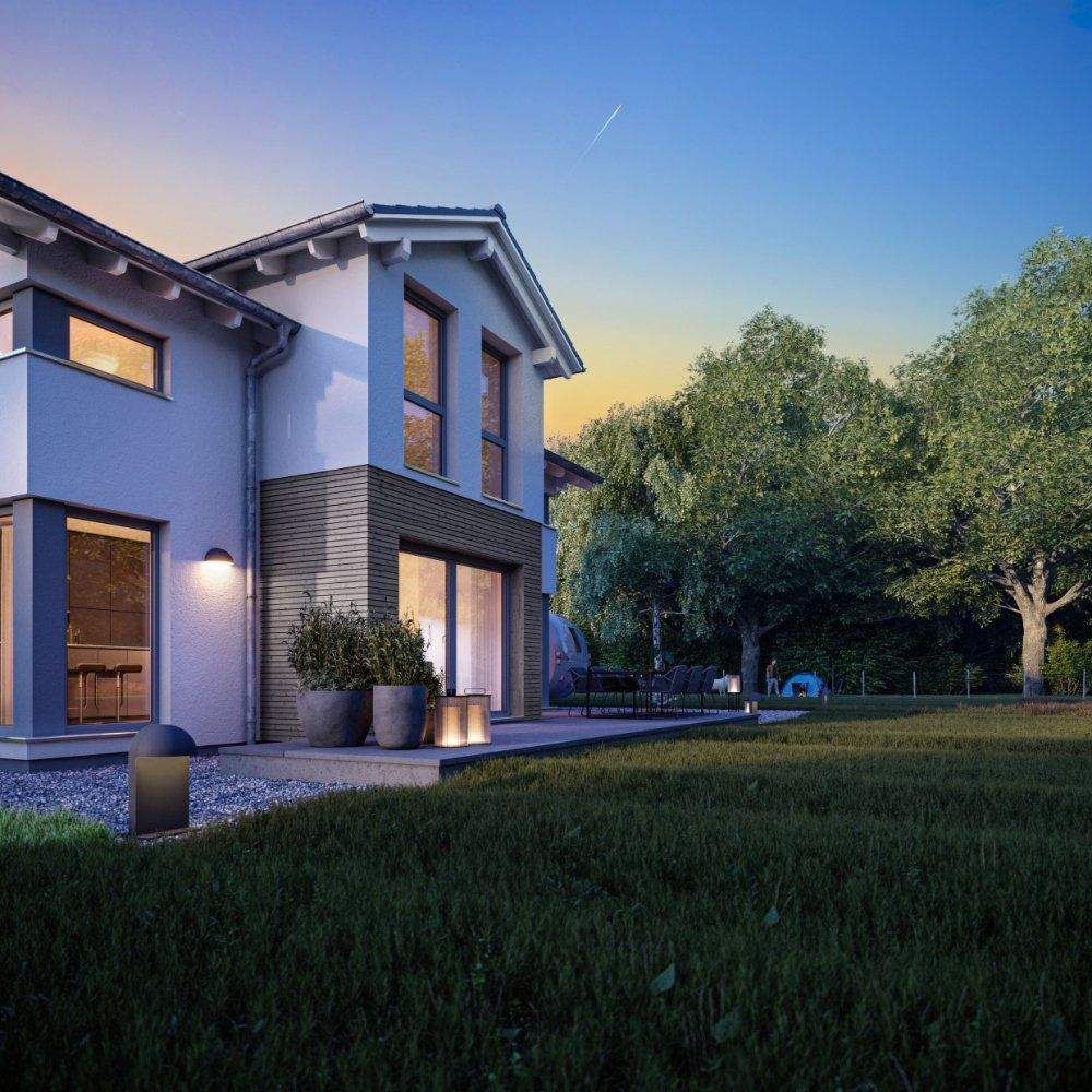 Immobilie in Hallerndorf - Stilvolles Haus mit Erker und akzentreichem Fassadenmix inklusive TOP-Grundstück mit Südausrichtung - Bild 1