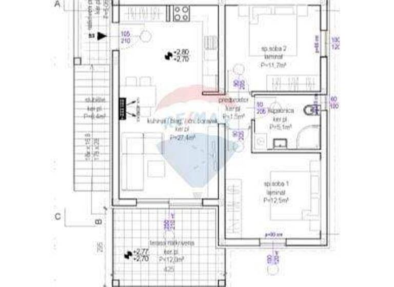 Wohnung zum Kauf 220.000 € 3 Zimmer 70 m² 1. Geschoss Vir