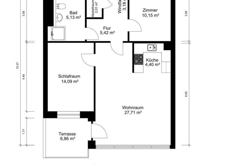 Terrassenwohnung zum Kauf 419.900 € 3 Zimmer 72,1 m² Seekirchen am Wallersee 5201