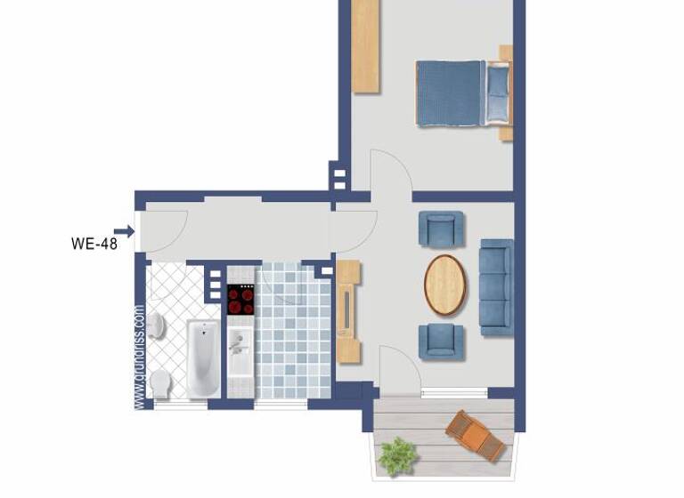 Wohnung zum Kauf provisionsfrei 87.900 € 2 Zimmer 46,2 m² 1. Geschoss Klobesstraße 2 Lütgendortmund Dortmund 44388