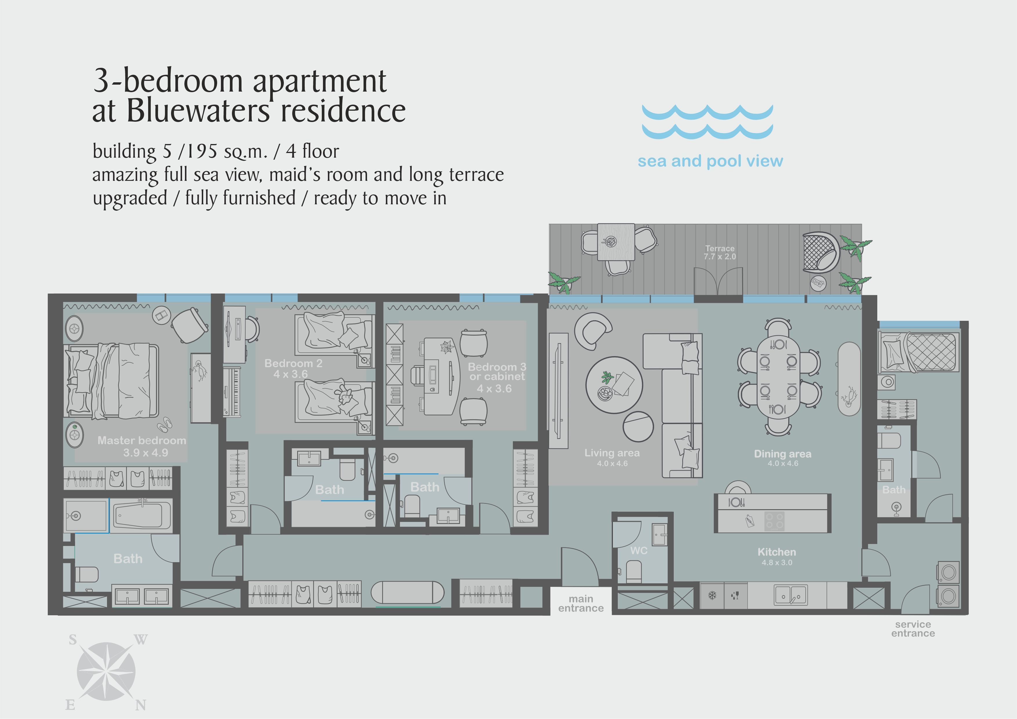 Wohnung zum Kauf provisionsfrei 3.950.000 € 5 Zimmer 195 m²<br/>Wohnfläche 4.<br/>Geschoss Dubai