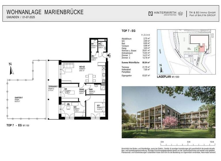 Wohnung zum Kauf - Erstbezug 670.000 € 4 Zimmer 88,6 m² Gmunden 4810