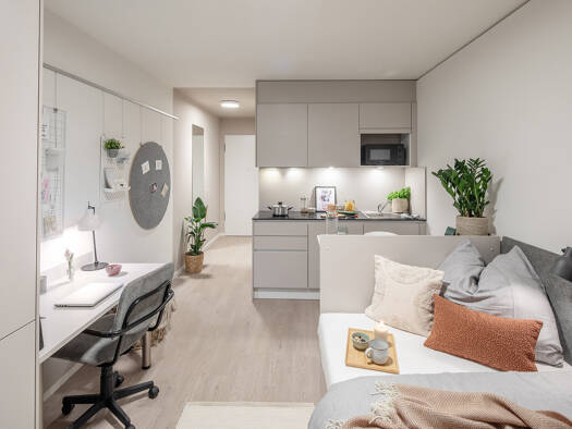 Studio zur Miete 843 € 1 Zimmer 19 m² 7. Geschoss frei ab sofort Sachsenstraße 17 Hammerbrook Hamburg 20097