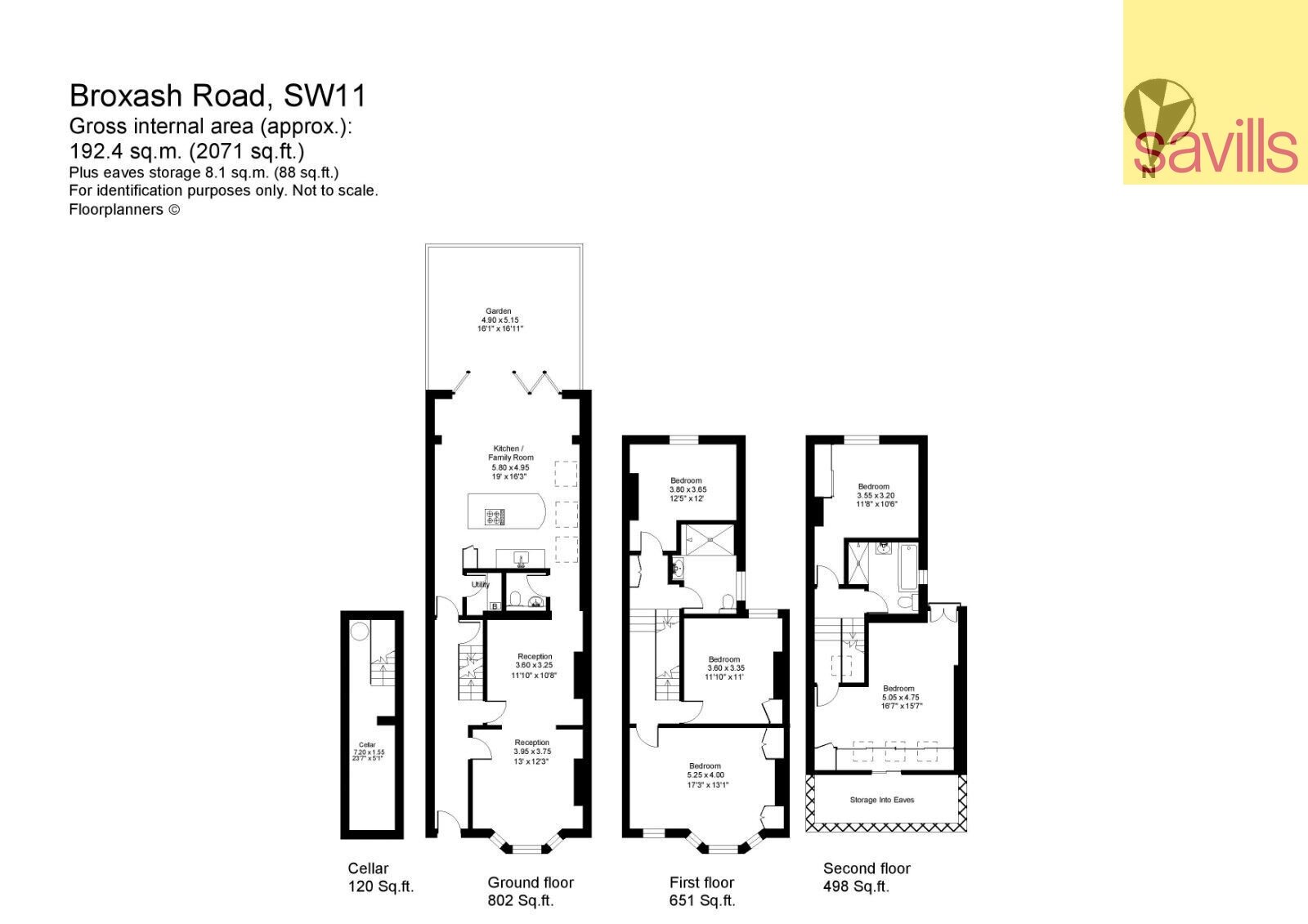 Haus zum Kauf provisionsfrei 2.270.880 € 6 Zimmer 192,4 m²<br/>Wohnfläche London SW11 6AB