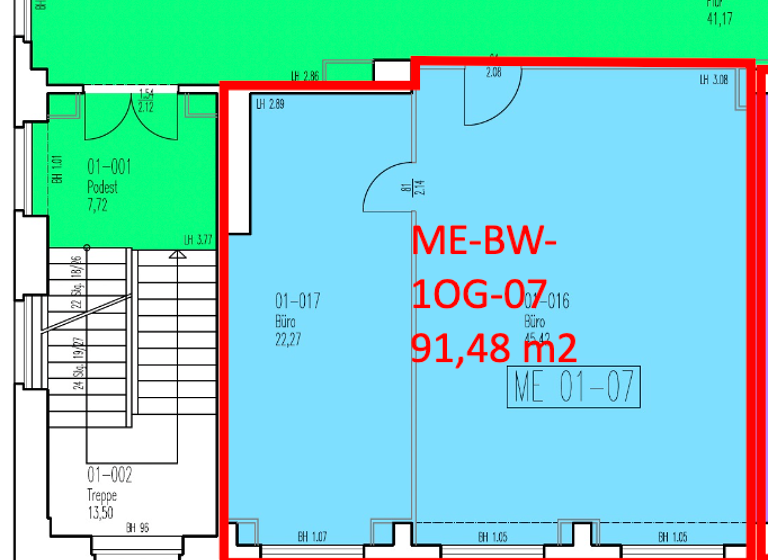 Bürofläche zur Miete 910 € 2 Zimmer 91 m²<br/>Bürofläche Mariendorf Berlin 12277