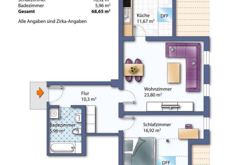 Wohnung zum Kauf 165.000 € 2 Zimmer 68,7 m² 4. Geschoss Innere Neustadt Dresden 01099