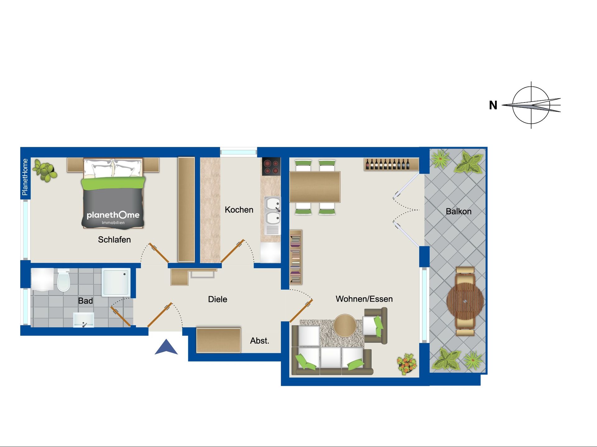 Wohnung zum Kauf 229.000 € 2 Zimmer 65,2 m²<br/>Wohnfläche Haibach Haibach 63808