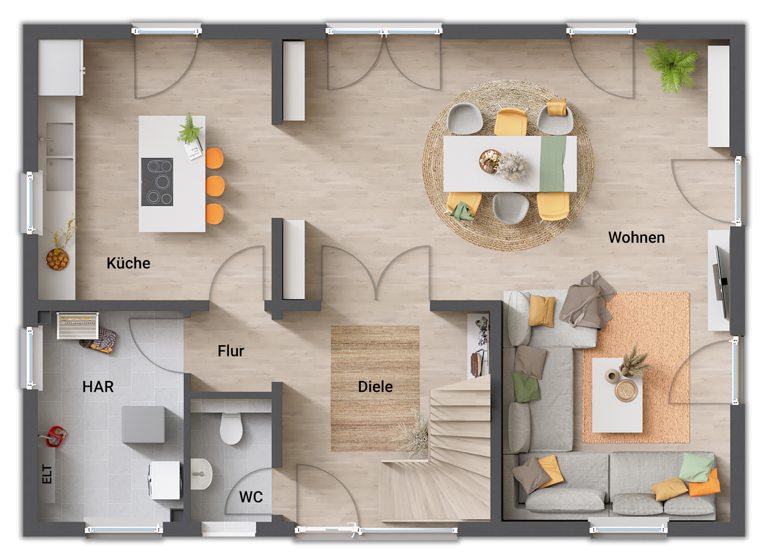 Haus zum Kauf provisionsfrei 489.540 € 5 Zimmer 158 m² 940 m² Grundstück Fastrau Fell 54341