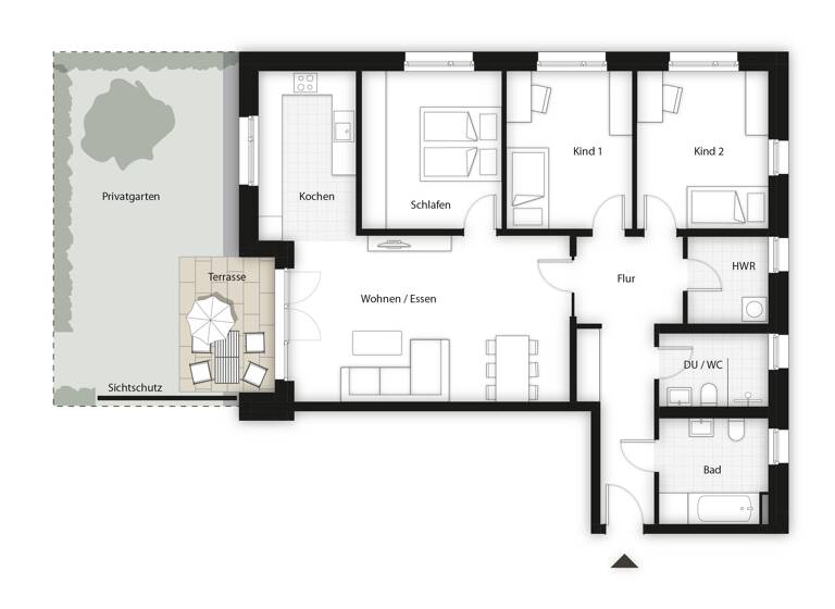 Wohnung zum Kauf - Neubau 662.300 € 4 Zimmer 112,5 m²<br/>Wohnfläche EG<br/>Geschoss Geschwister-Scholl-Straße 20 Herzo Base Herzogenaurach 91074