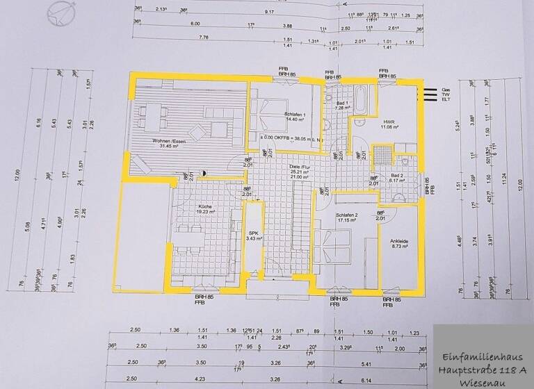 Einfamilienhaus zur Miete 1.300 € 3 Zimmer 140 m² 1.382 m² Grundstück frei ab sofort Hauptstraße 118 A Wiesenau 15295