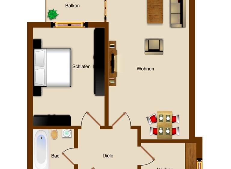 Wohnung zum Kauf 99.000 € 2 Zimmer 60 m² 4. Geschoss frei ab 01.06.2026 Danziger Str. 11 Innenstadt Wülfrath 42489