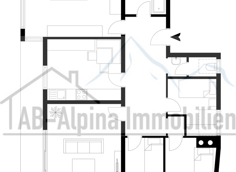 Wohnung zur Miete 1.870 € 4 Zimmer 120,3 m² frei ab sofort Alpgaustraße 6 Oberstdorf 87561