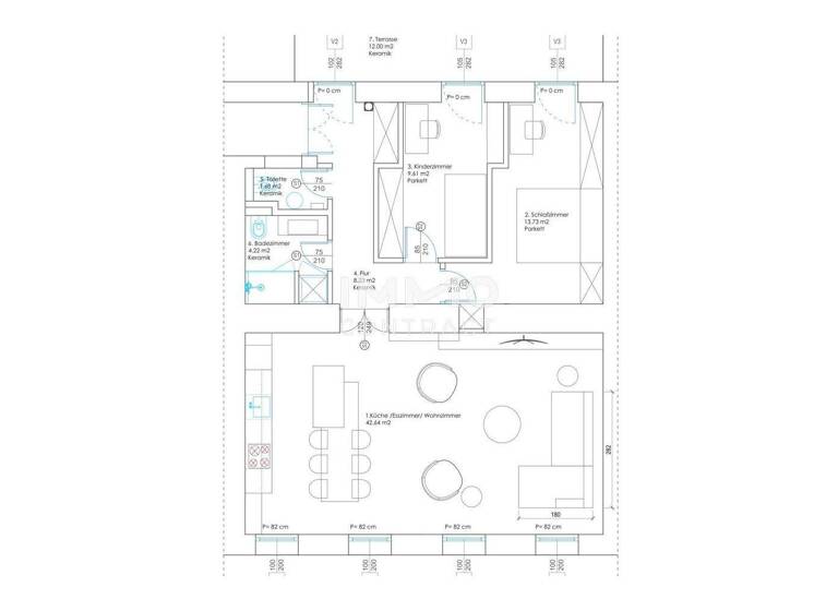 Terrassenwohnung zum Kauf - Erstbezug 599.000 € 3 Zimmer 80 m² frei ab sofort Wien 1090