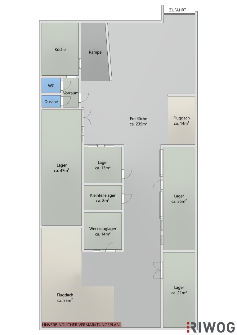 Lagerhalle zur Miete 1.990 € 490 m²<br/>Lagerfläche Wien 1220