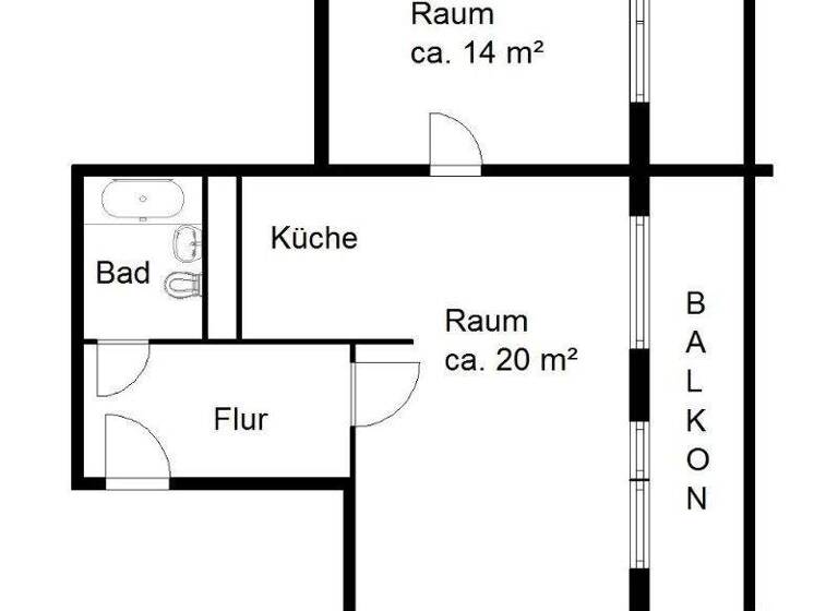 Wohnung zur Miete nur mit Wohnberechtigungsschein 384 € 2 Zimmer 51,2 m² 4. Geschoss Kirchnerstr. 15 Innenstadt Halle (Saale) 06112